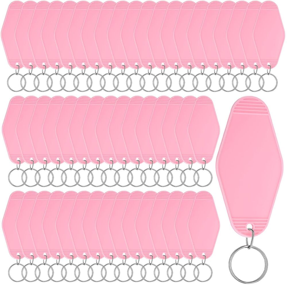 3830 50 Pcs Blank Motel Keychain Sublimation Vintage Blank Hotel Keychain